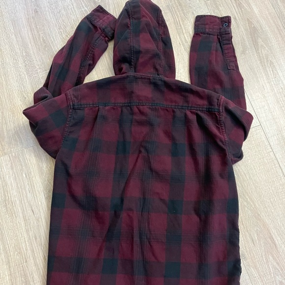 American Eagle Plaid Hoodie Shirt Small - Picture 4 of 4
